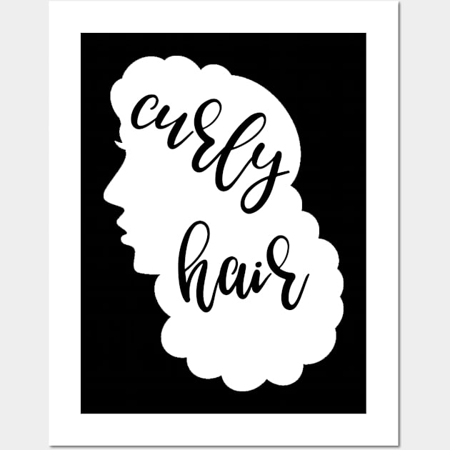 Curly Hair Wall Art by LucyMacDesigns